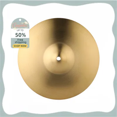 Caiqinlen RiToEasysports Brass Crash Cymbal Nhạc cụ trống ánh kim sáng bóng Bộ gõ hợp kim 10 inch dành cho người mới bắt đầu Học sinh thực hành ban nhạc