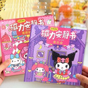 NCNC(okdeals01) Handmade ic Quiet book Paper Cartoon DIY Kids Busy Book Toy My Melody Toy Kuromi Sticker Book Girls