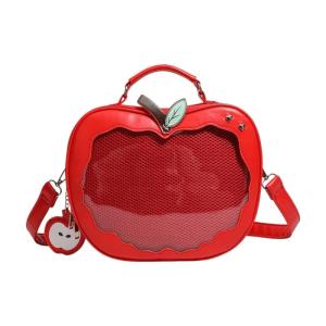 Túi xách nữ đáng yêu itabag Preppy phong cách túi đeo chéo cho bé gái Táo hình dạng Ba lô da PU Túi đeo vai cho pin hiển thị