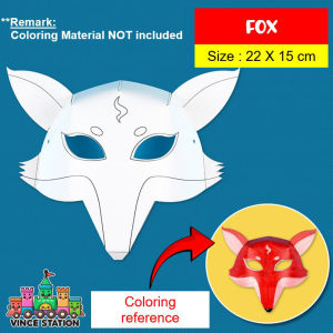 Topeng Kertas Haiwan 3D DIY Kid DIY 3D Animal Paper Mask DIY Art Craft Kits Education Kids Birthday gift kids Party pack
