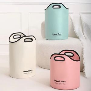 STMEN แบบพกพาได้ ถังล้างเท้าขณะเดินทาง หนาขึ้น พับเก็บได้ ถุงแช่เท้า ของใช้ในครัวเรือน มัลติฟังก์ชั่ อ่างล้างผลไม้ กิจกรรมกลางแจ้งกลางแจ้ง