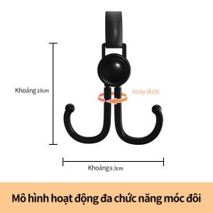 Móc treo đồ trên ô tô gài trước sau ghế kèm giá đỡ kẹp điện thoại trên xe tiện lợi thiết kế chắc chắn cao cấp