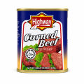 Highway Corned Beef 340g Halal Daging Kon Daging Lembu Ready To Eat Canned Beef Convenient Food. 
