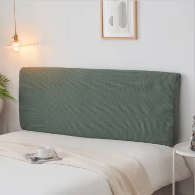 Pure Color All-inclusive Bed Headboard Cover Elastic Soft Bag Thickened Bedside Dust Cover Bedside Backrest Cover Protective Bed Cover