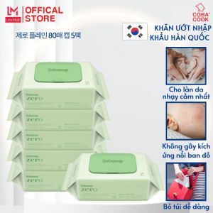 Combo 5 gói khăn giấy ướt Hàn Quốc cho bé sơ sinh- Zero80