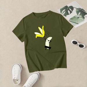 BISA BAYAR DITEMPAT- BANANA Kaos Oblong Wanita Baju Distro Cewek Atasan Kekinian Murah Lengan Pendek Tumblr Tee Casual T-shirt Cotton Combed Tshirt Pakaian Remaja Dewasa Abg Untuk Olahraga Santai Jalan-jalan Olah Raga Sport