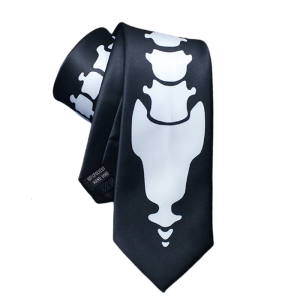 Trendy Skull Print Necktie Luxurious Soft Necktie Professional Youth Dress Tie for Work Functions and Special Occasion