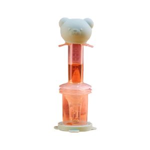 Dụng cụ bón thuốc chống sặc  có đầu silicon mềm hình gấu [ kèm hộp đựng và cọ rửa]