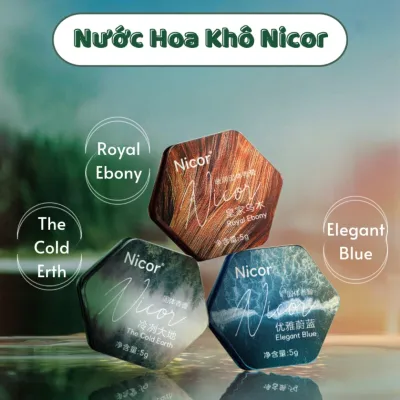 Sáp Nước Hoa Nicor Mini 5g Combo 2 – Nước Hoa Khô Mini Bỏ Túi Thơm Lâu Cho Nam Nữ