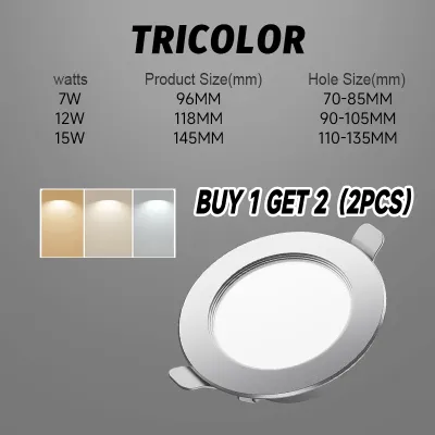OOKAS Pin Lights led for ceiling 3 color Downlight Tone Pin Light Recessed Panel Ceiling Light Tri color Panel Light