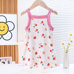 combo 3 váy yếm 2 dây Bé gái vải tăm lạnh mát lạnh quảng châu từ 7_36kg