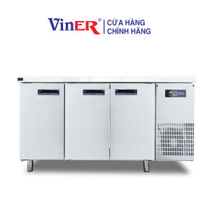 [VINER CHÍNH HÃNG]  Tủ Bàn Lạnh Bàn Mát 1m8 Cánh Inox Quạt Gió"
