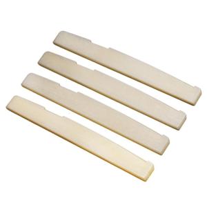 Bone Bridge Saddle and Nut Set of 6 String Guitar Saddle and Nut Guitar Replacement Part for Acoustic and Folk Guitar