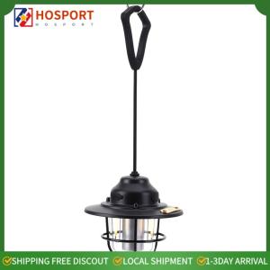 【HOSPORT】Emergency Light Lantern 2700K/6500K Mini Metal Chandelier IPX4 Waterproof Retro Atmosphere Chandelier for Fishing Hiking