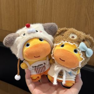 YUDESHUI Cartoon Capybara Plush Toy Capybara Lulu Soft Fluffy Plush Doll Pendant Keychain Funny Stuffed Animals Bag Pendant Charms Kids Gift