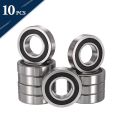 R16-2RS Deep Groove Ball Bearings, ID 1" x OD 2" x Width 1/2" Double Rubber Sealed Ball Bearing Pre-Lubricated Chrome Steel Z2 Lever 10pcs. 