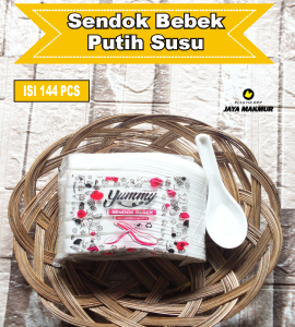 Sendok Plastik Putih Susu / Sendok Makan 144 Pcs Sendok Bebek Yummy