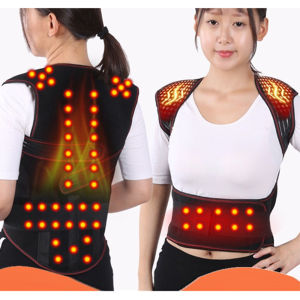 Free Neck Brace Tourmaline Self-heating Back Support Waist Brace Magnetic Heating Therapy Support Belt Back Shoulder Lumbar Spine Posture Corrector Warming Vest