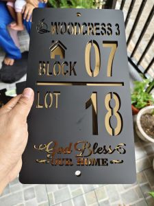 House plate number 3mm acrylic laser cut/modern house number