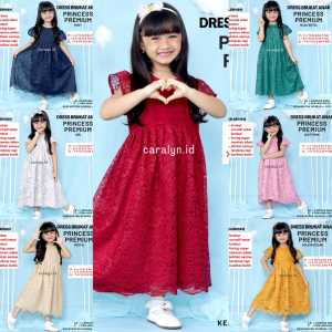 PREMIUM DRESS BRUKAT ANAK KEBAYA ANAK PRINCESS 0-9 TAHUN PAUD TK SD