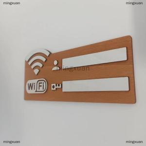 [COD] mingxuan 1pc Rustic Wooden WiFi Password Sign Vintage Wall-Mounted Wireless Network Indicator Plaque Multi-Purpose Home Decor Accessory