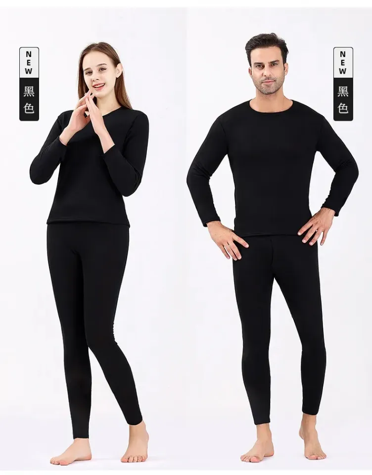 ❀ Cold Weather Thermal Underwear Women & Men's Fleece Lined Thermal  Underwear Set Cycling Skiing Base Layer Winter Warm Long Shirts & Tops  Bottom Couple Suit L-4XL