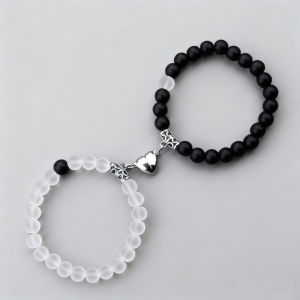 2Pcs Luminous Heart-shaped Magnetic Bracelet for Couple Best Friend Accessories Valentines Day Gift