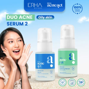 ERHA Acneact Serum Wajah Jerawat 2 Pcs - Post Acne Blemish Anti Acne Serum Untuk Kulit Berjerawat