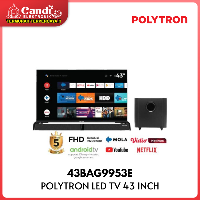 Smart Tv Hotstar Channel Match Ka POLYTRON Tv Led 43 Inch