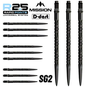 MISSION DART POINT - (SG2) R2.5 Rapid Dart Points Precision Points Replacement Steel Point