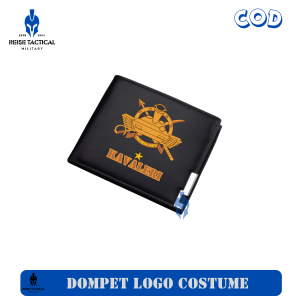 Cyber Tactical | Dompet Kulit Sintetis Lipat Logo Kustom KAVALERI - Elegan Tahan Lama & Praktis