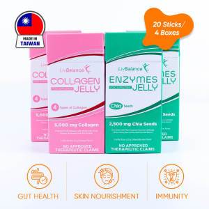 LivBalance Jelly Bundle (10 Each): Glowing Skin Healthy Gut & Strong Immunity (4 Types of Collagen & Digestive Enzymes)
