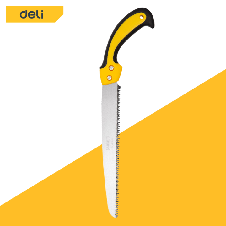 Deli เลื่อยพับ 270mm เหล็ก 65Mn พร้อมปลอก