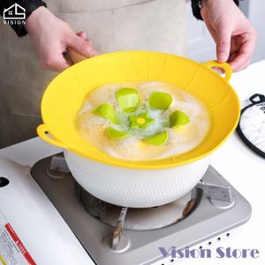 Soong Nắp Đậy Chống Tràn Larg Thông Thường Nắp Bảo Vệ Nấu Ăn Đa Năng Nắp Nồi Chống Tràn Silicon Tầm Nhìn Nắp Nồi Chống Tràn Cháo Gia Dụng Canh Nồi