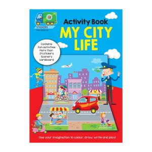 My City Life Activity Book Play & Learn with Pop Up Stickers and Cut-Outs for Kids