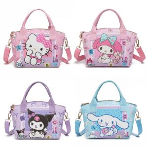 PLLEWY พียู PU กระเป๋า Crossbody ขนาดเล็ก การ์ตูน Kuromi จุได้มาก กระเป๋าถือสำหรับเดินทาง น่ารักน่ารักๆ น้ำหนักเบามาก กระเป๋าใส่เหรียญสำหรับเด็ก