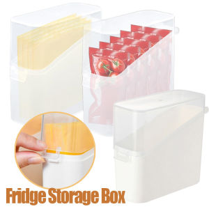 Refrigerator Sliced Cheese Storage Box Flip-top Snap-on Storage Box with Lid Food Storage Container Sundries Organizing Box