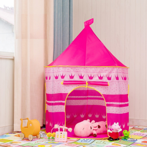 Kids Tent Toy Princess Playhouse - Toddler Play House Pink Castle for Kid Children Girls Boys Baby Indoor & Outdoor Toys Foldable Playhouses Tents with Carry Case Great Birthday Gift