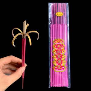 Smokeless Bamboo Stick Incense  for God of Wealth Lucky IncenseJoss Stick  Buddha Worship 18支花开富贵香 五瓣开花无烟檀香 32cm 开运香 祈福拜拜香