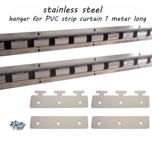 Pvc strip curtains - complete set-Stainless steel/galvanized iron