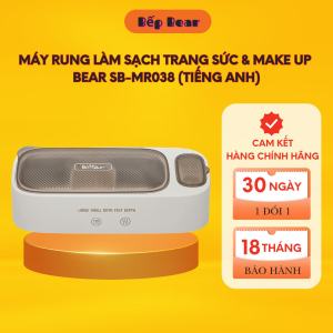 Máy Rửa Trang Sức Cọ Trang Điểm Bằng Sóng Âm Bear Vệ Sinh Kính Mắt Lens Đồng Hồ Phụ Kiện Trang Sức SB-MR038