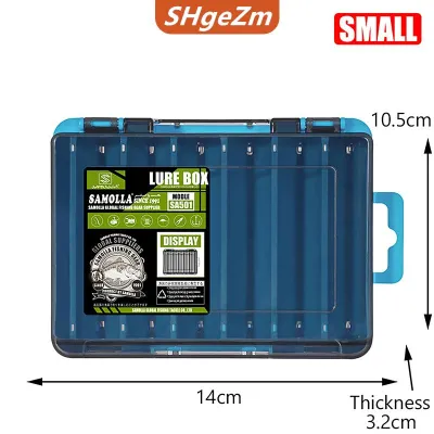 [COD] SHgeZm 1 Hộp đựng dụng cụ câu cá hộp đựng Móc Câu Cá 12 ngăn Hộp đựng dụng cụ câu cá hai mặt