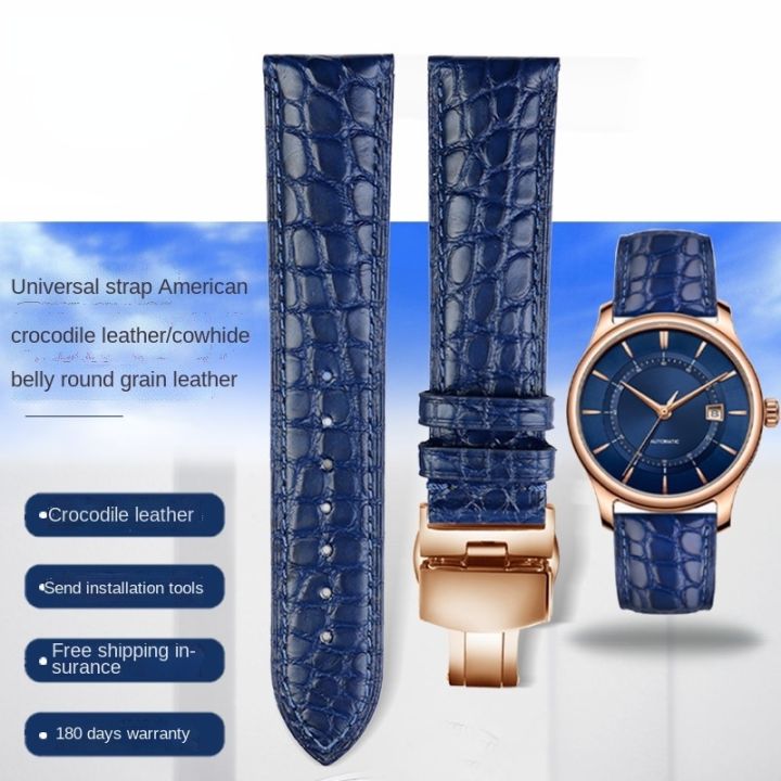 Cheap Trendy Crocodile Leather And Rubber Watch Band Replacement 341.SG.6010.LR.1922_K0005141