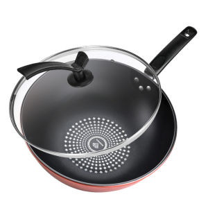28cm/30cm/32cm Non-stick Diamond WOK Frying Pan Kitchen Iron Frying Pan for Gas Stove,induction Cooker