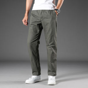 JEEP SPIRIT Multi-Pocket Crane Pants Plus Size Straight Casual Pants Mens Outdoor Loose Sports Outdoor Trousers