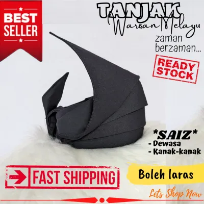 TANJAK BOLEH LARAS BY HEYFAHANNA || Tengkolok Melayu Hitam Moden baby Kanak2 Dewasa Dendam Tak Sudah Silat Merdeka