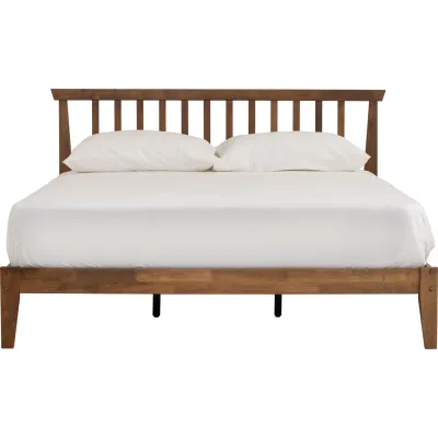 TORES solid wood queen bed-Cocoa