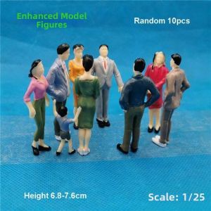 GLOBECART 10pcs Mixed Color Sand Table Model 1:42/1:30/1:25 Scale Mixed Pose Building People High Quality Handmade Dollhouse Character