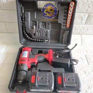 MESIN BOR TEMBOK IMPEK BATERAI CORDLESS DRILL IMPACT 10MM 18V CAS