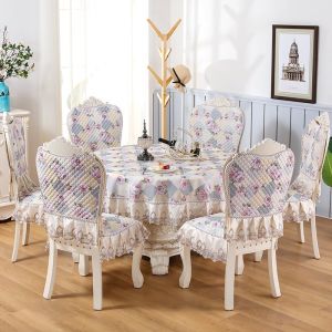 【Free-delivery】 Fabric Dining Table Chair Cover Cushion Rectangular Tablecloth Nordic Style Mat